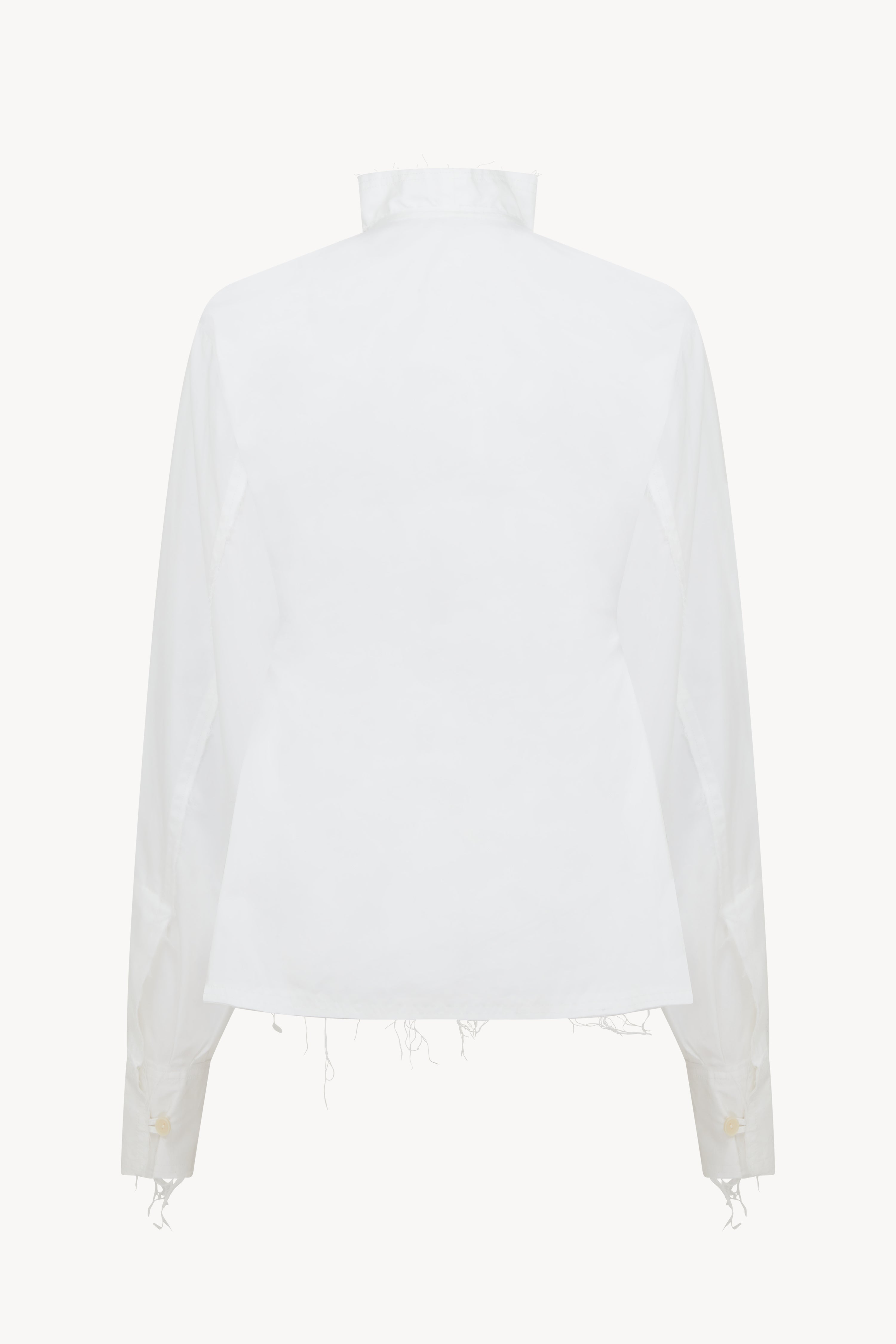 White Pinched Waist Shirt