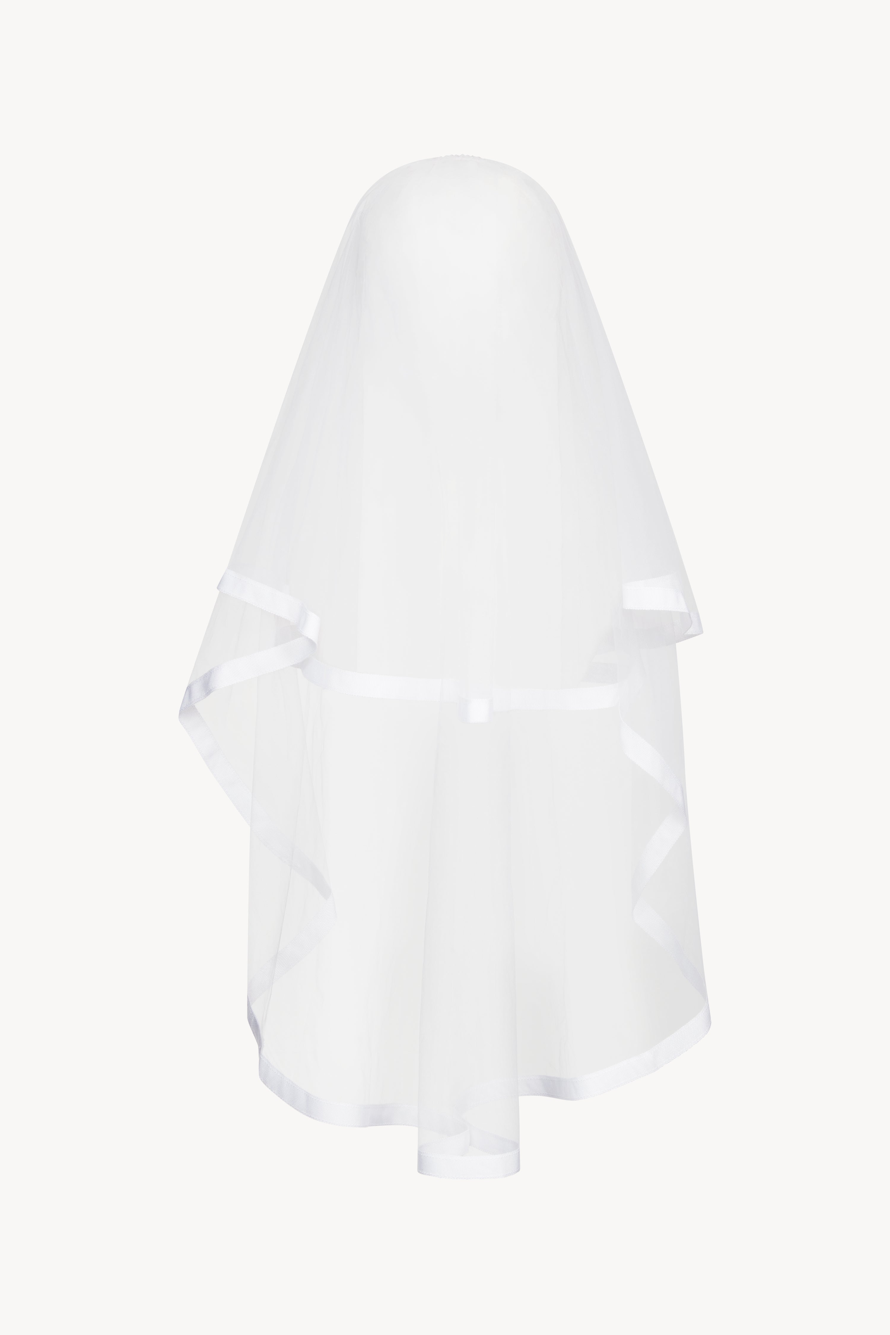 Bridal - Grosgrain Trim Veil